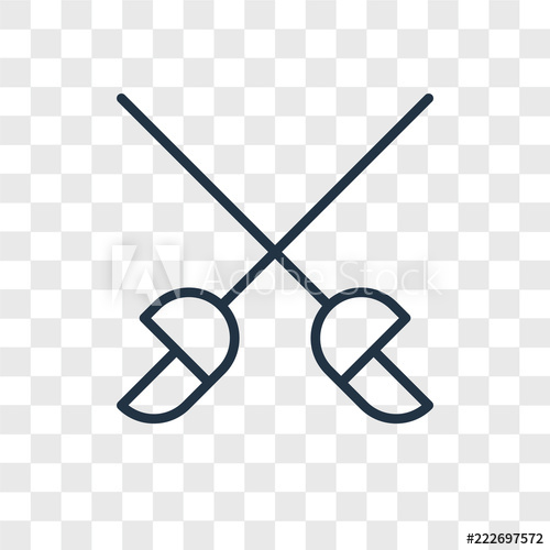 500x500 Fencing Icons Isolated On Transparent Background Modern