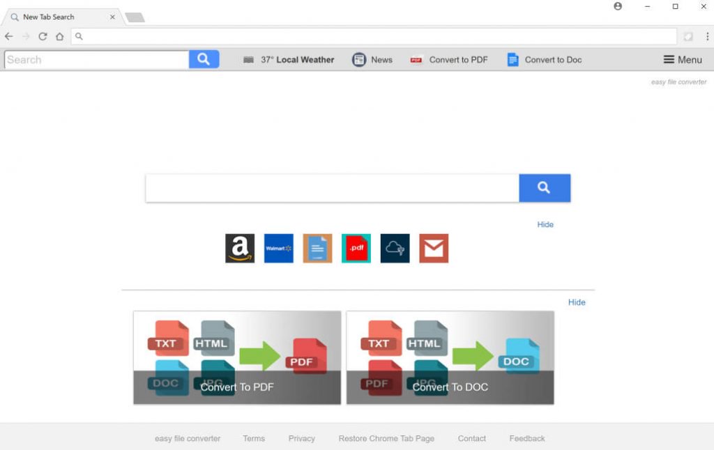 1024x646 How To Remove Easy Converter New Tab