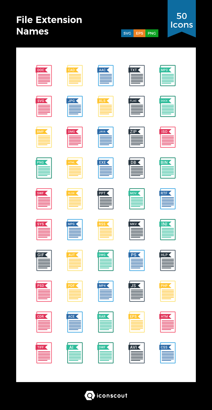 Extension Names Icon Pack 735x1424 Extension Names Icon Pack