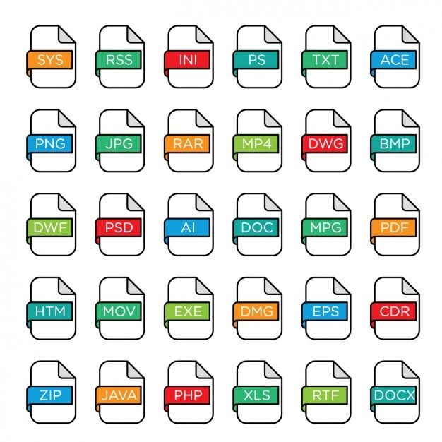 626x626 Formats Icons Vector Free Download