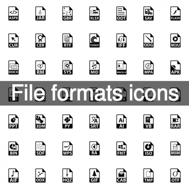 626x626 Formats Icons Vector Free Download