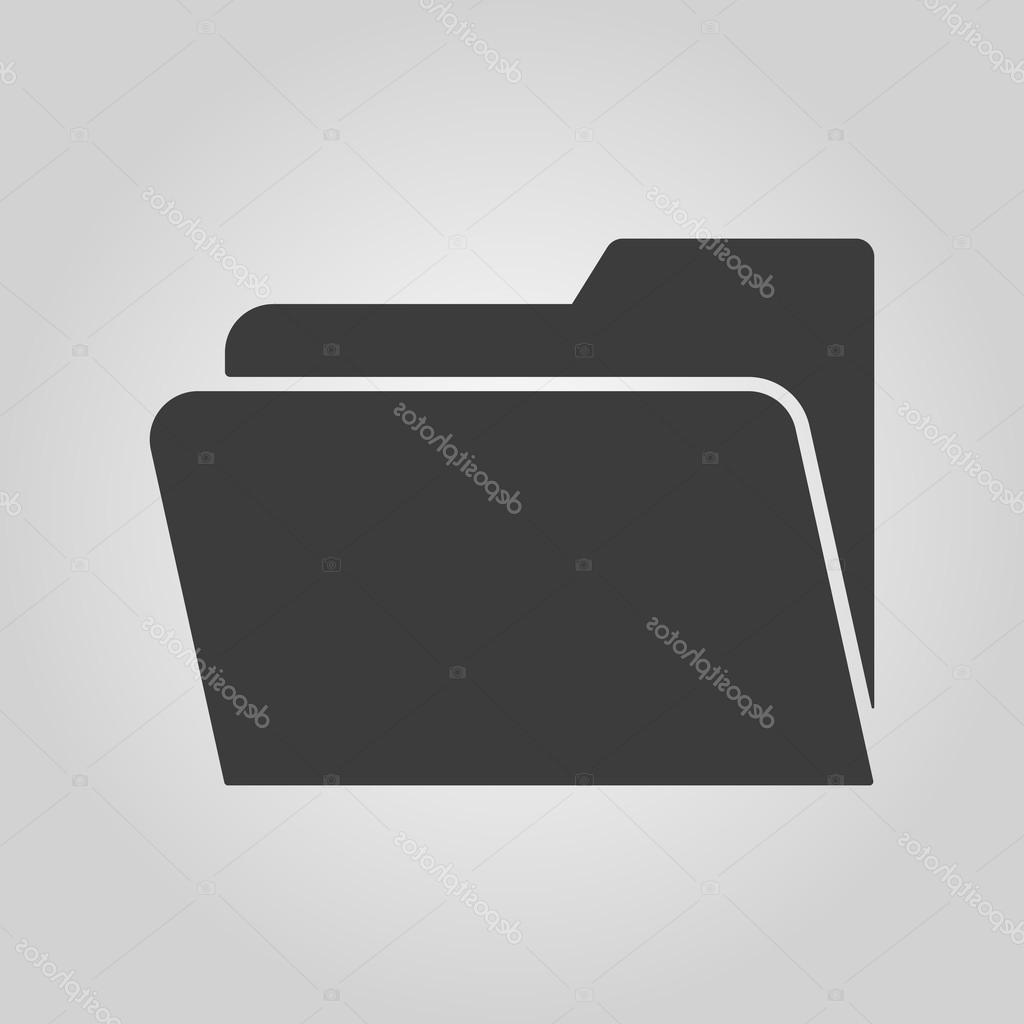 1024x1024 Top Folder Icon Black And White Vector Image Free Vector Art
