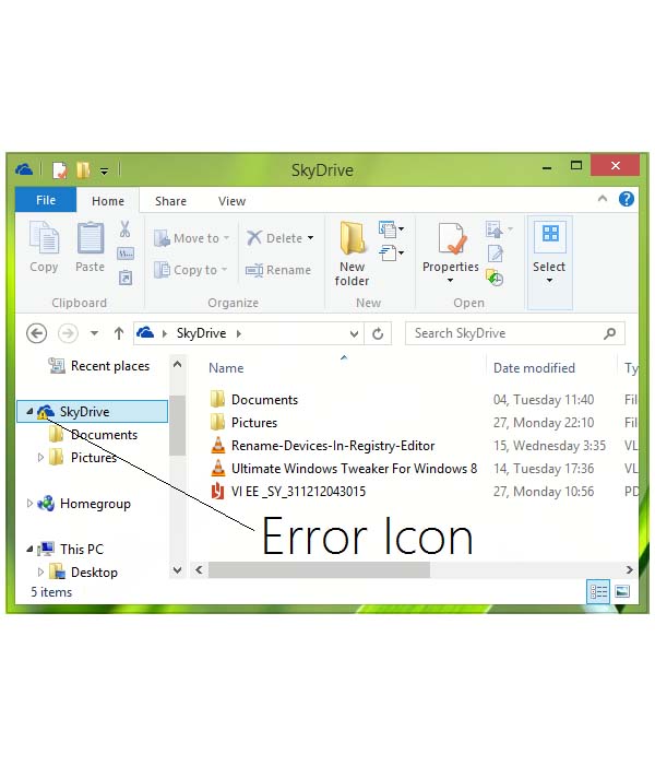 600x701 Steps To Fix Skydrive Error Icon In Explorer For Windows