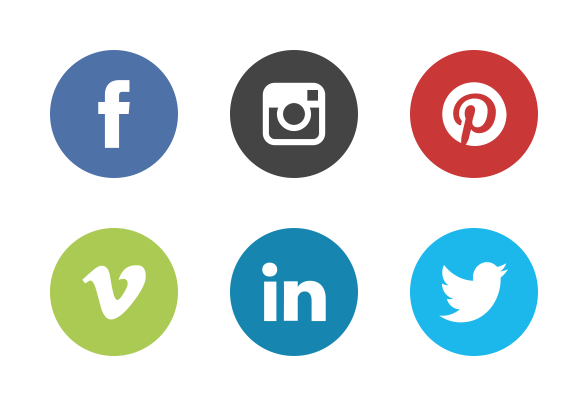 588x406 Social Media Icons The Circle Set Icons