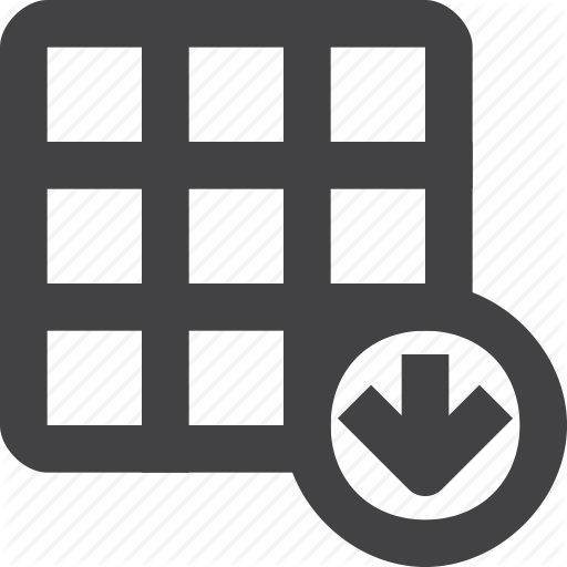 512x512 Data, Download, Grid, Table Icon
