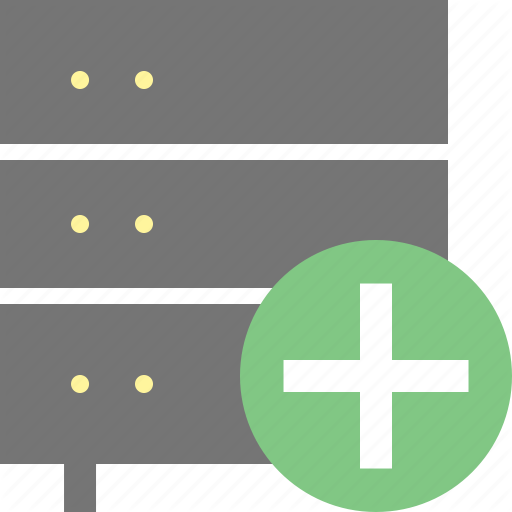 512x512 Add, Database, Hosting, Network, Plus, Server, Storage Icon