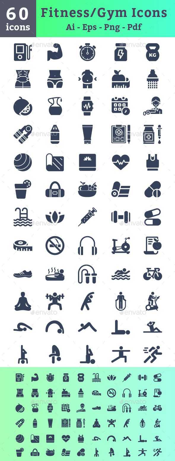 590x1550 Fitness Icons Fully Customisable Set Of Icons