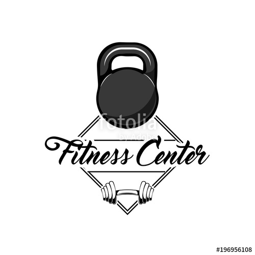 500x500 Gym Icon Dumbbell Icon Barbell Icon Fitness Center Logo Label