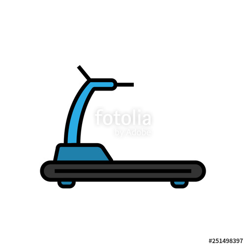 500x500 Treadmill Icon Fitness Equipment For Cardio Exercise Symbol