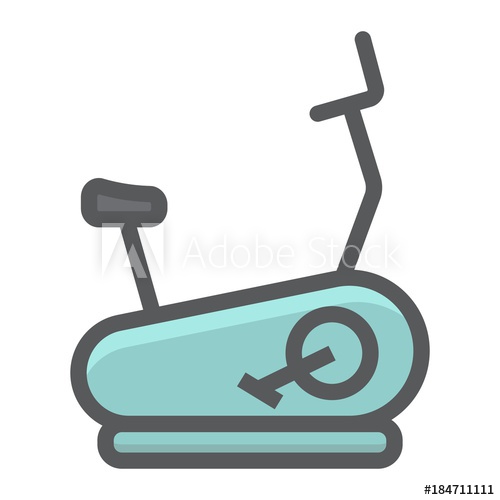 500x500 Stationary Bicycle Filled Outline Icon, Fitness And Sport