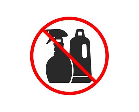 450x364 Stock Vector No Or Stop Cleaning Spray And Shampoo Icon