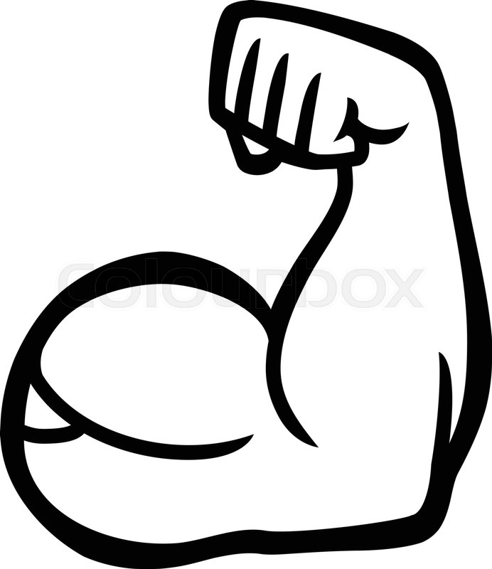 692x800 Strong Bodybuilder Biceps Flex Arm Stock Vector Colourbox