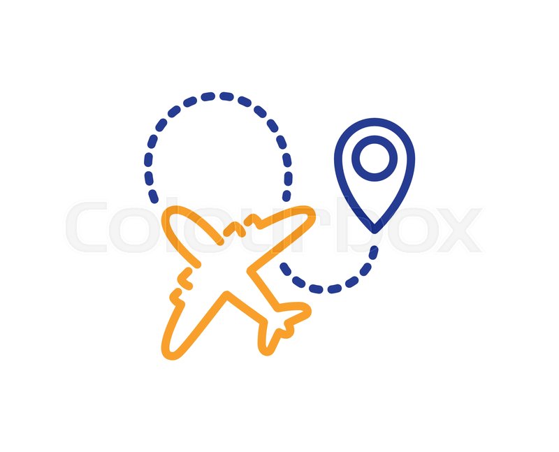 800x647 Airplane Line Icon Plane Flight Stock Vector Colourbox