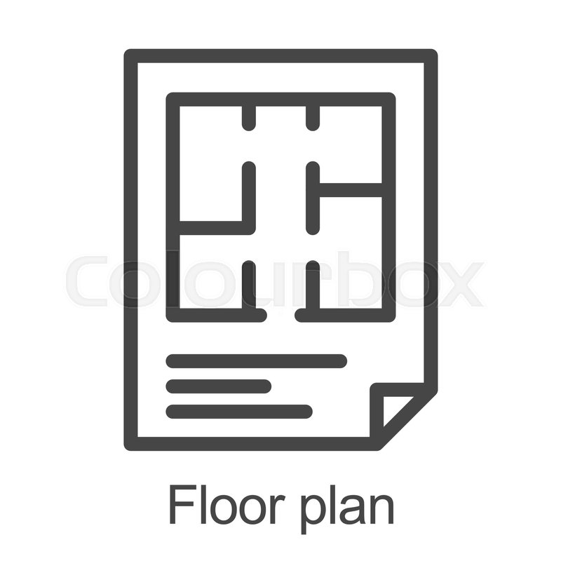 800x800 Floor Plan Icon Flat Scheme Isolated Stock Vector Colourbox