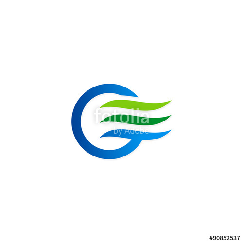 500x500 Air Flow Abstract Icon Water Eco Logo Stock Image And Royalty