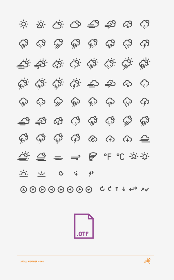 Weather Icon Font Artill 600x963 Weather Icon Font Artill