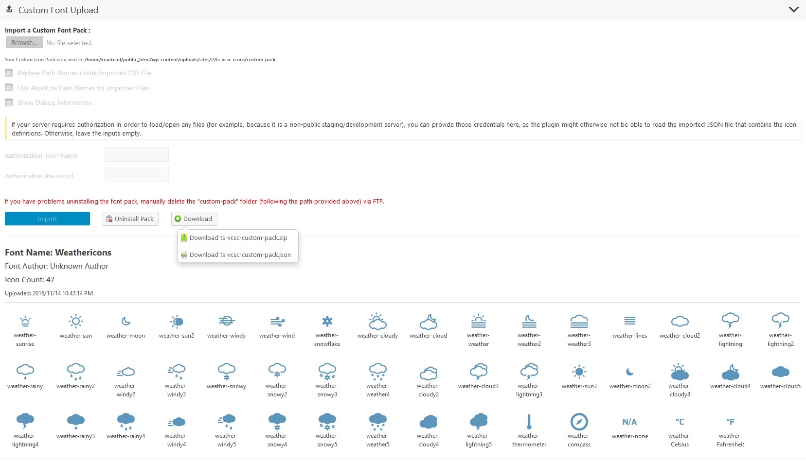 1657x949 Import Custom Icon Font Composium Wp Bakery