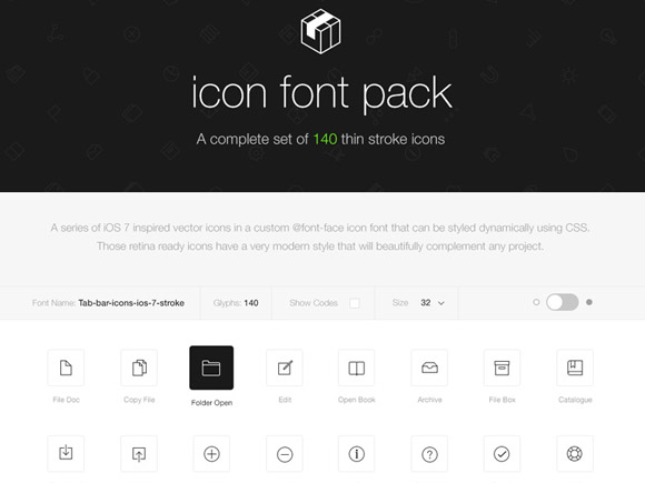 580x435 Stroke Icon Font