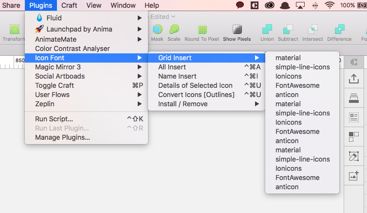 754x439 Icon Font Sketch Plugin