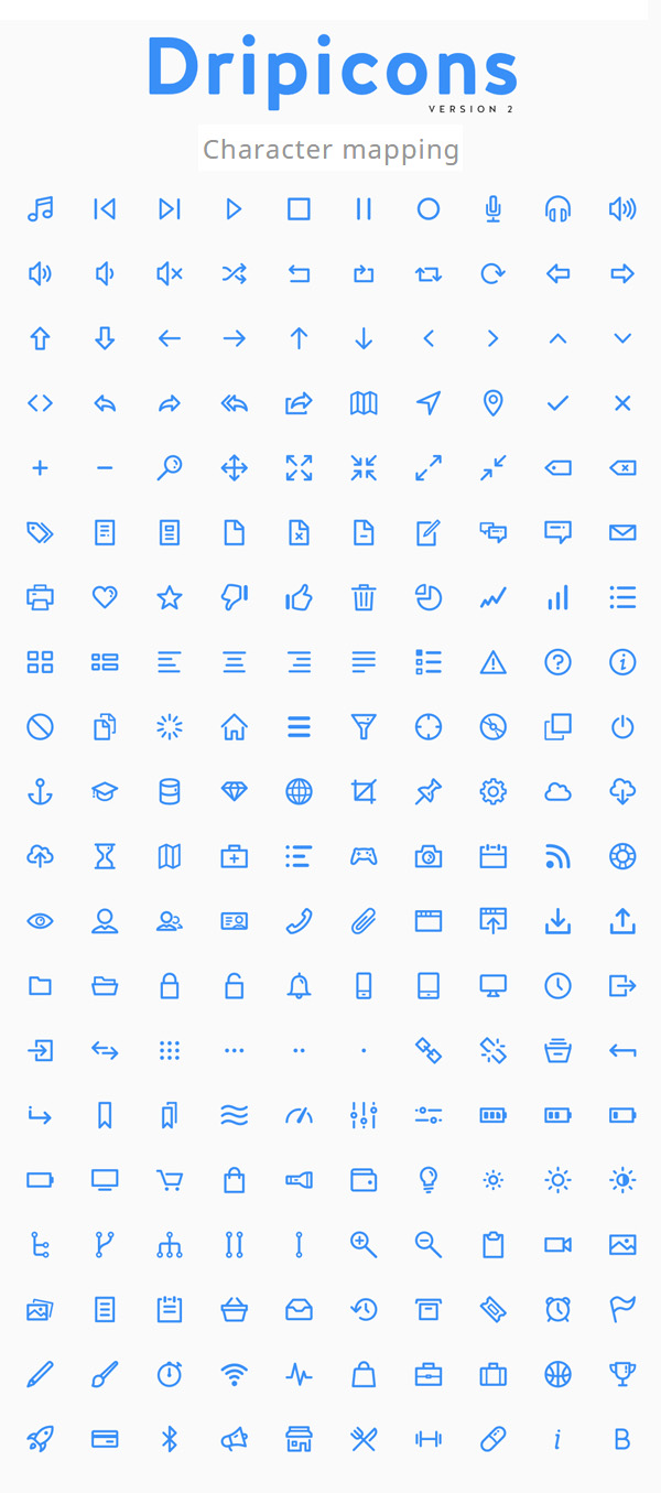 600x1355 Free Vector Line Icons Font