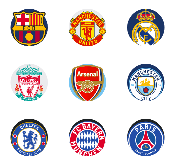 600x564 Football Club Icons