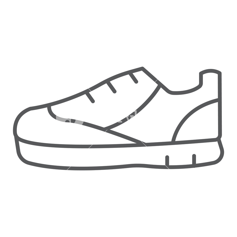 Sport Shoes Thin Line Icon, Footwear And Shoe, Sneaker Sign 1000x1000 Sport Shoes Thin Line Icon, Footwear And Shoe, Sneaker Sign
