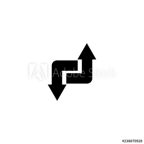 500x500 Change Arrows Vector Icon Change Arrows Sign On White Background