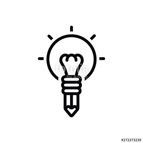 Black Line Icon For Creativity Cleverness Stock Image And Royalty 500x500 Black Line Icon For Creativity Cleverness Stock Image And Royalty