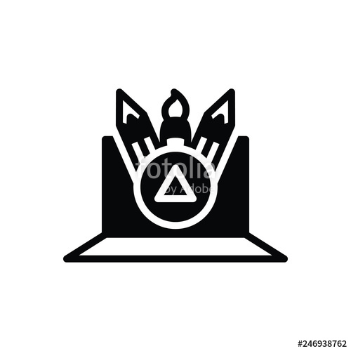 Black Solid Icon For Graphics Creativity Stock Image And Royalty 500x500 Black Solid Icon For Graphics Creativity Stock Image And Royalty