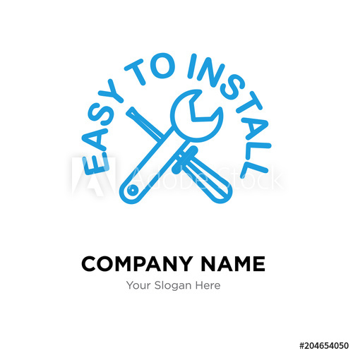 500x500 Easy To Install Company Logo Design Template, Colorful Vector Icon