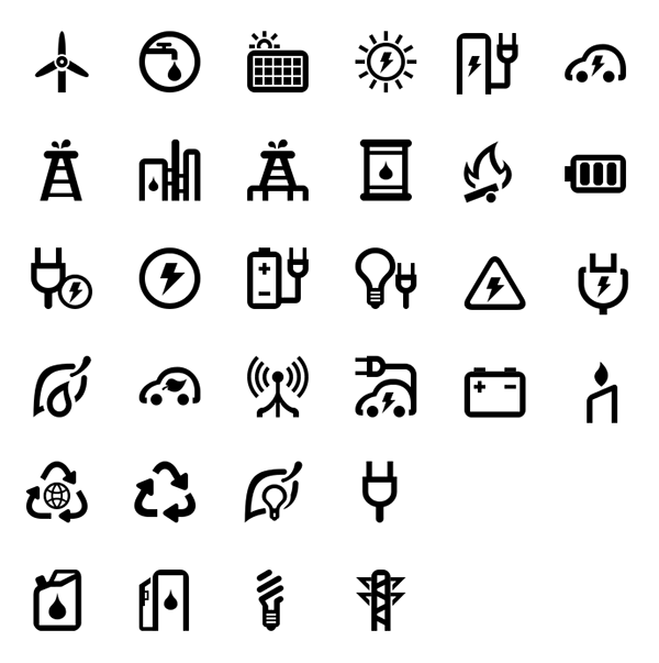 Green Energy Icons On Behance 600x603 Green Energy Icons On Behance