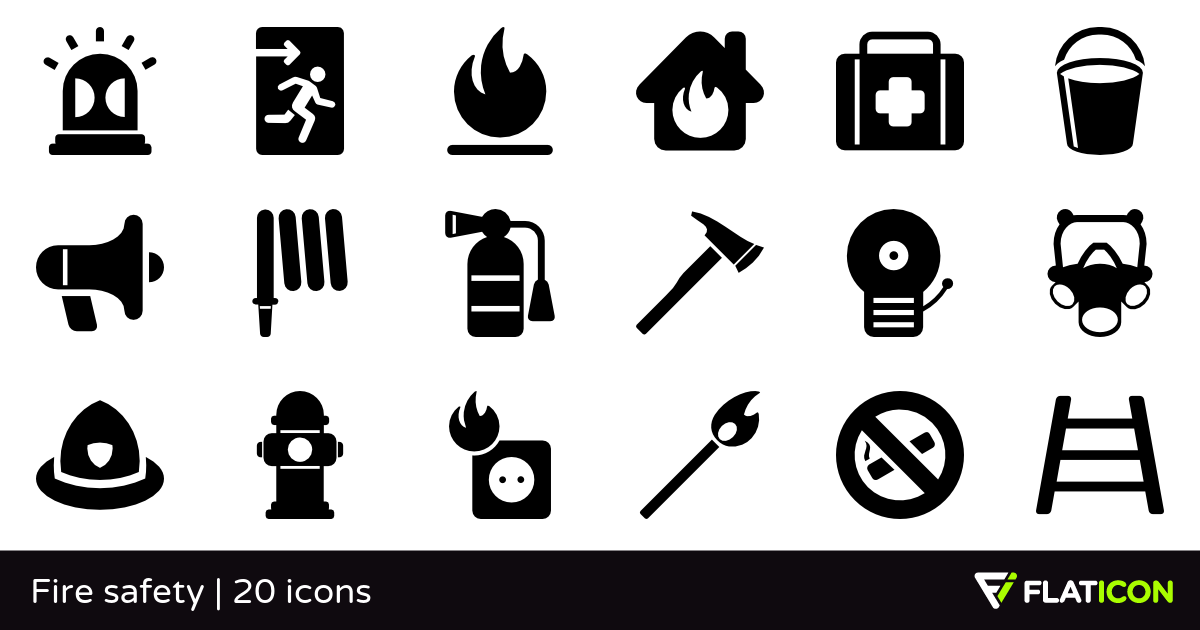 1200x630 Fire Safety Free Icons