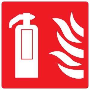 300x300 Fire Extinguisher Icon Sign Sticker