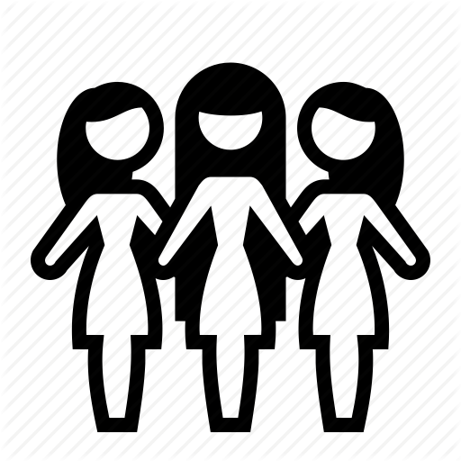 512x512 Club, Girls, Group, Line, Long Hair, Populair, Squat Icon