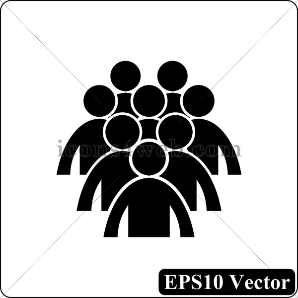 600x600 Group Of People Black Icon Vector