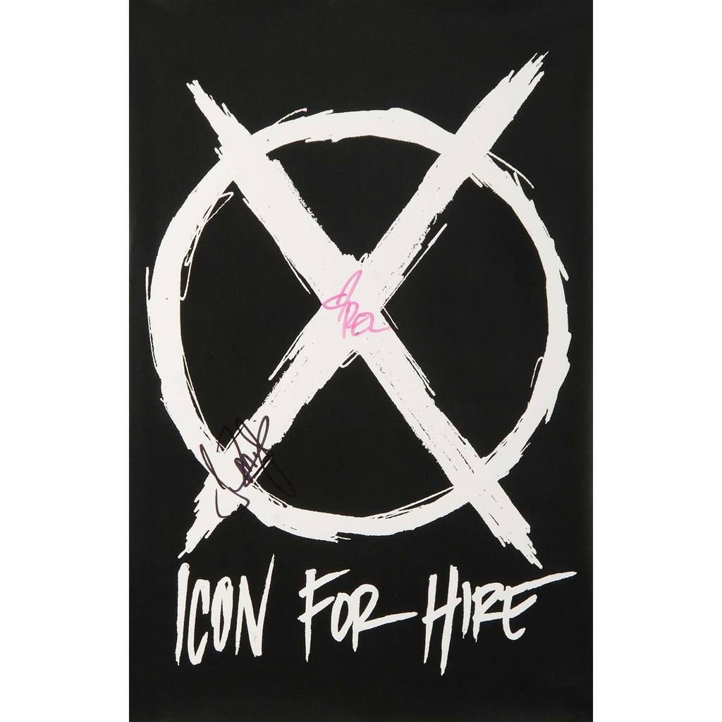 1024x1024 Icon For Hire Logo Signed Concert Promo Poster Rockabilia Merch