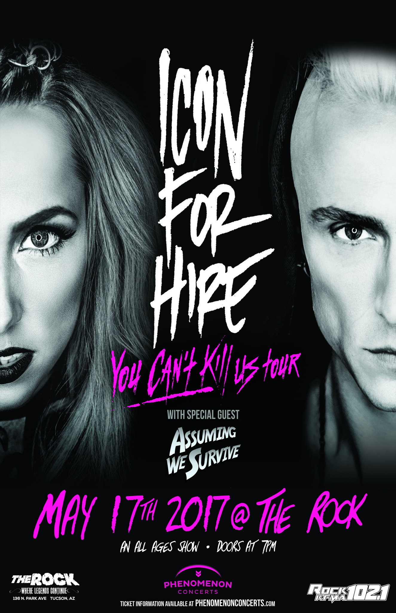 1325x2048 Phenomenon Concerts Icon For Hire You Can't Kill Us Tour