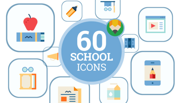 Icons Pack School Education Teacher Flat Animated Icons 590x332 Icons Pack School Education Teacher Flat Animated Icons