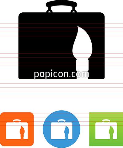 Artist Portfolio With Paintbrush Icon 400x479 Artist Portfolio With Paintbrush Icon