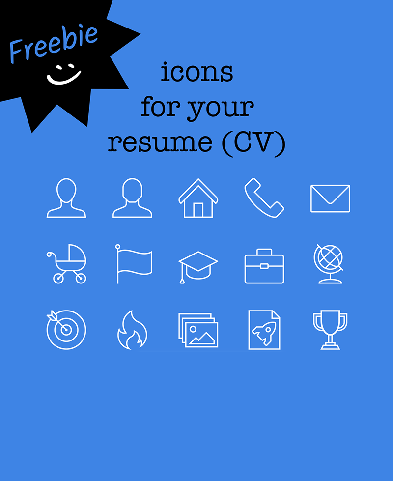 800x979 Freebie! Icons For Your Resume