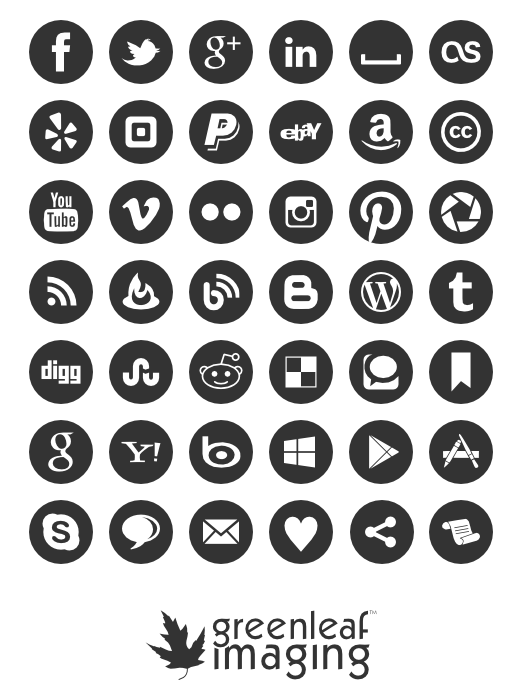 522x700 Social Media Icon Set