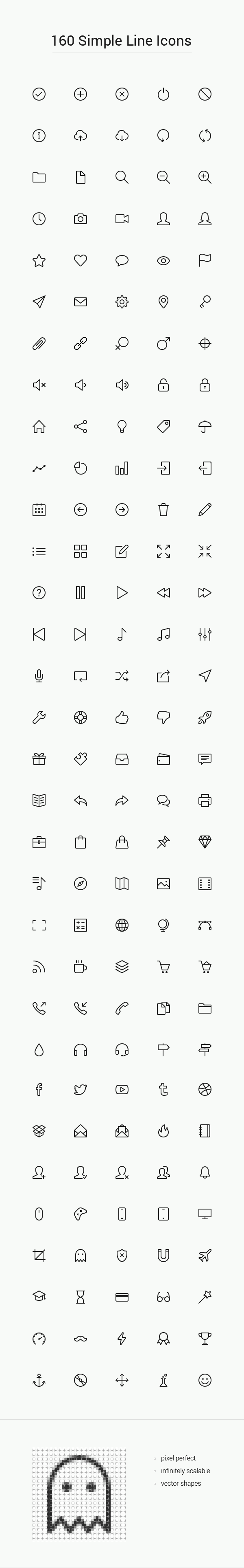 600x3849 Simple Line Icons