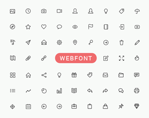 300x237 Simple Line Icons Webfont Graphicburger