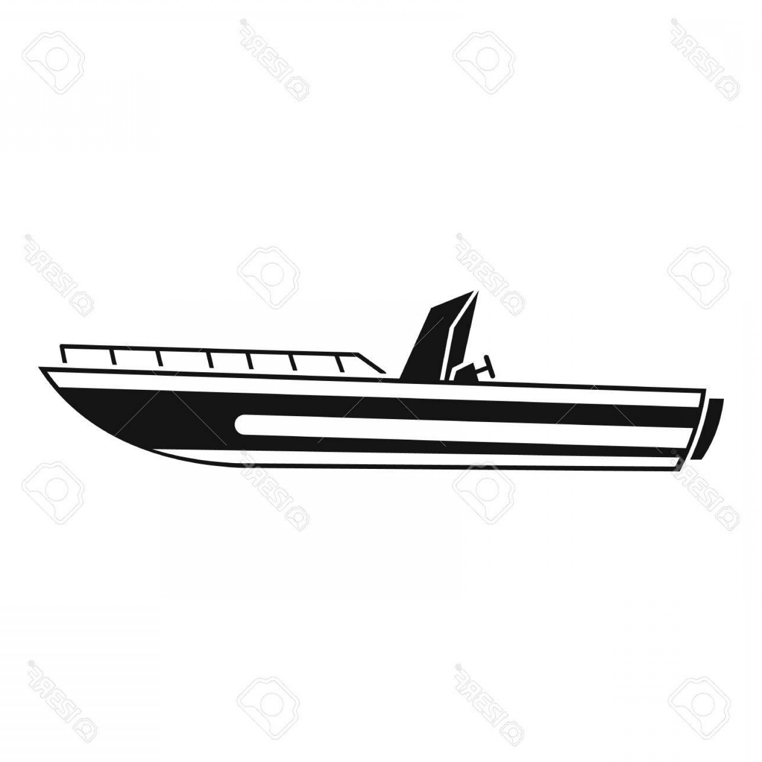 1560x1560 Photostock Vector Motor Speed Boat Icon Simple Illustration