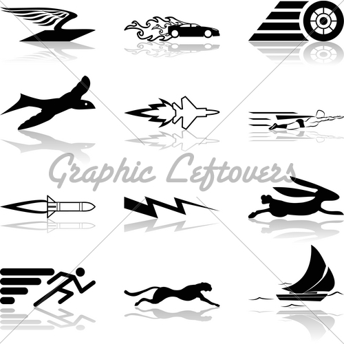 500x500 Speed Icons Gl Stock Images