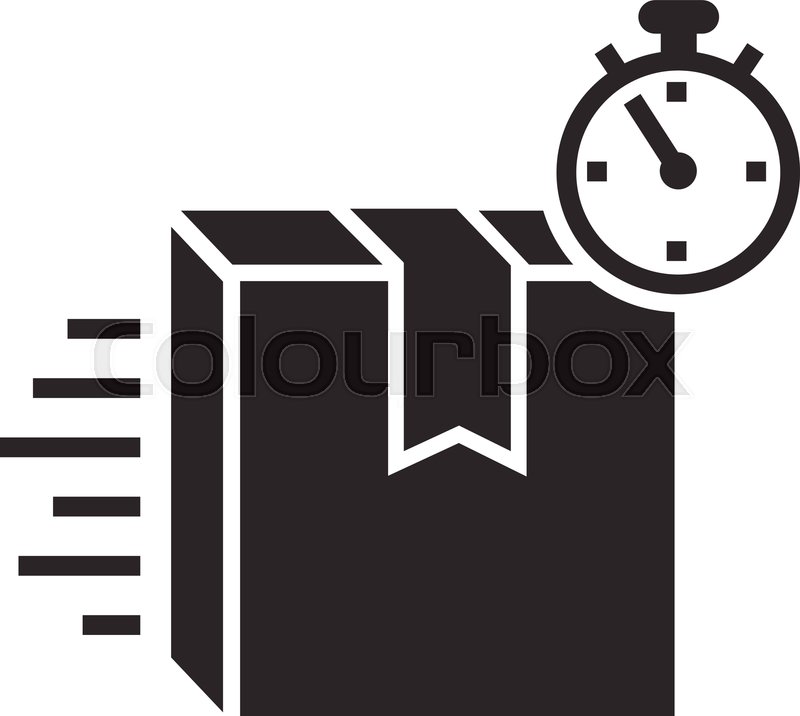 800x716 Speed Delivery Box Icon Simple Stock Vector Colourbox
