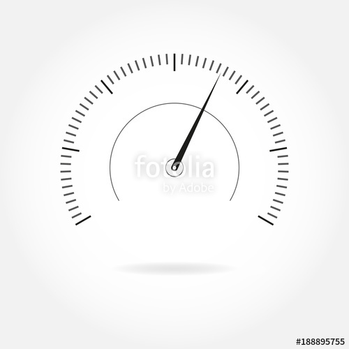 500x500 Speedometer Icon Gauge, Measure Or Meter Sign For Speed Test