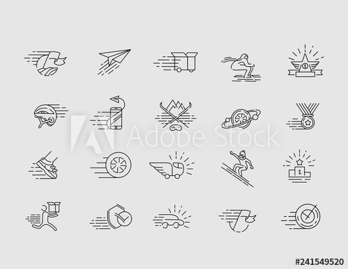 500x387 Vector Icon And Logo For Speed Motion Editable Outline Stroke