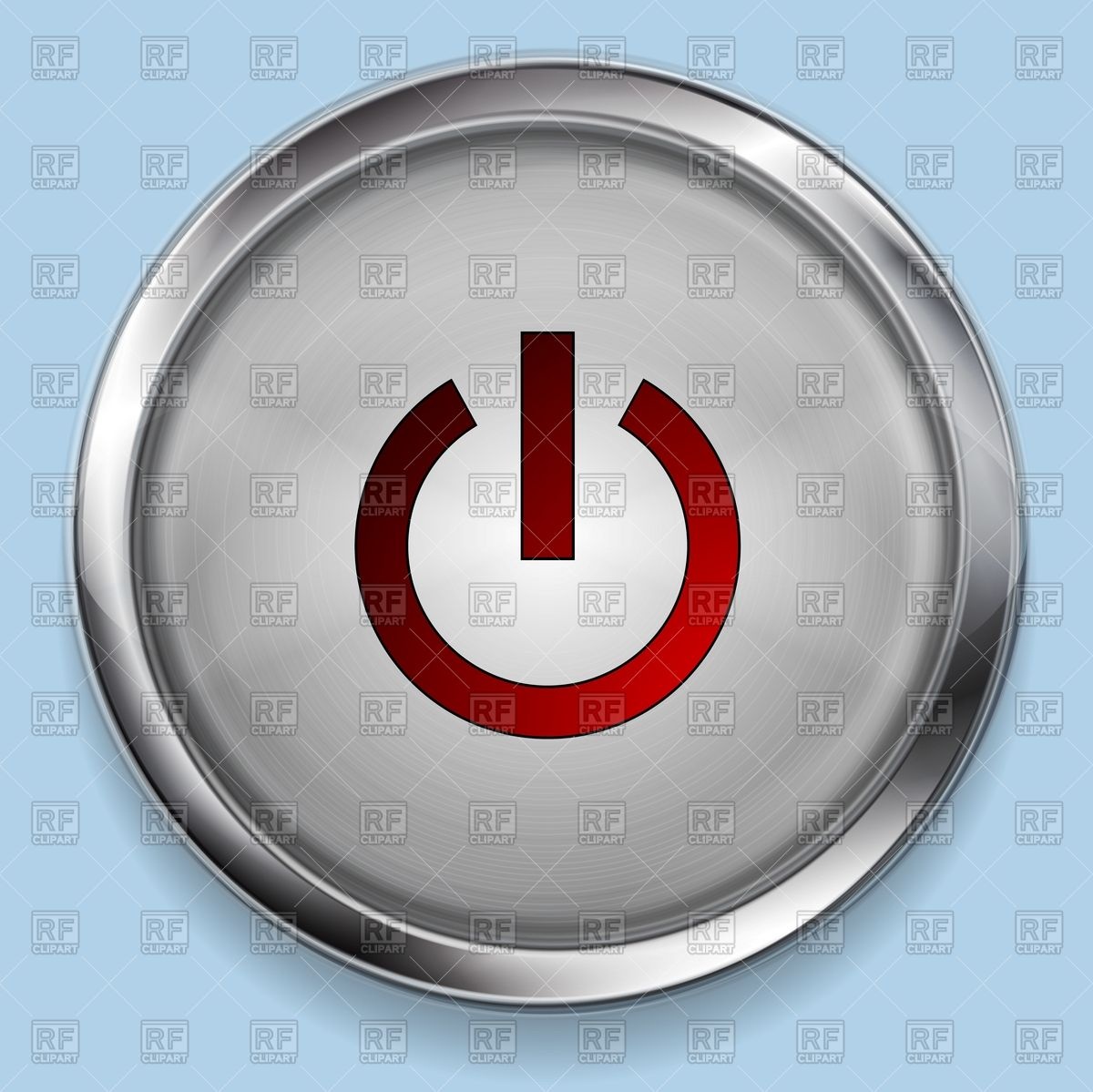 1200x1199 Power Button With Metal Texture