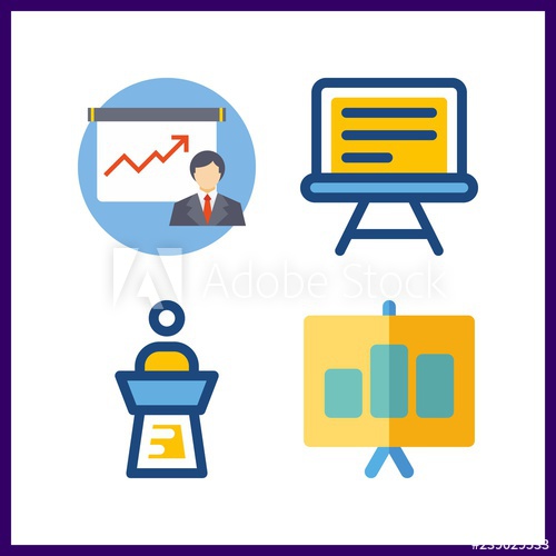 500x500 Training Icon Vector Illustration Training Set Lecture